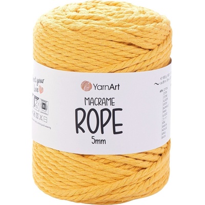 YARNART Macrame Rope 5 mm 85 m 764 Yellow юта (Macrame Rope 5 mm 764)