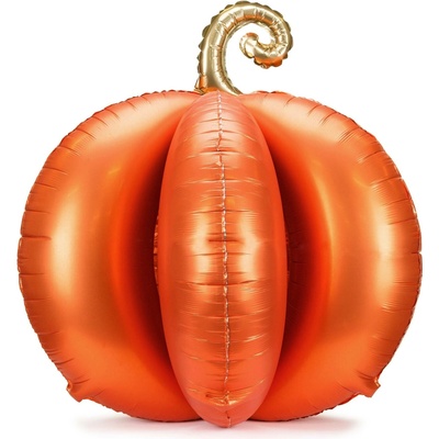 Party Stojící fóliový balónek 3D dýně 90x90 cm oranžový na Halloween