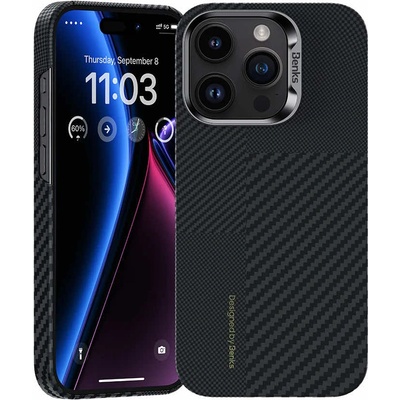 Benks Magnetic Montage Kevlar Case 600D and 1500D - кевларен кейс с MagSafe за iPhone 15 Pro (черен)