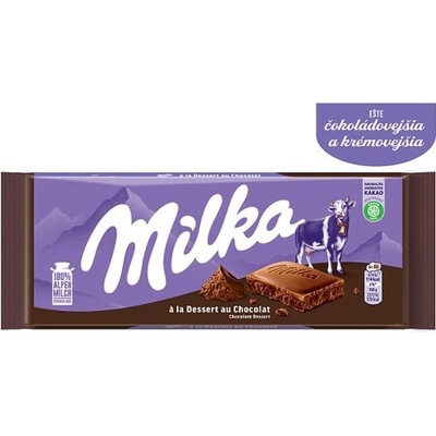 Milka Chocolate Dessert mliečna čokoláda z alpského mlieka plnená našľahanou kakaovou náplňou 100 g
