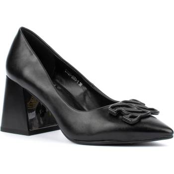 Черни дамски обувки с катарама