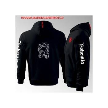 mikina s kapucí a potiskem Bohemia 3MZ černá