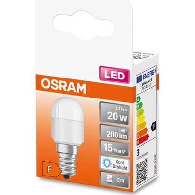 Osram LED žiarovka T26 20 2,3 W E14 6500 K studená biela matná