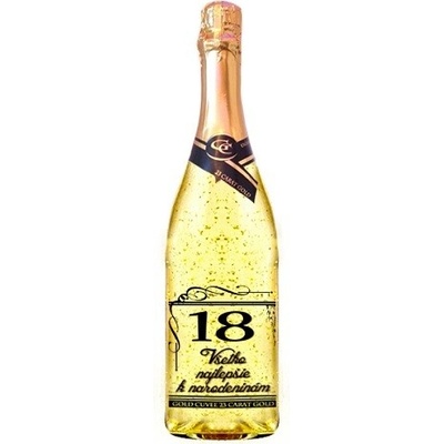 Gold Cuvee šumivé so zlatom 0,75 l Narodeniny 18