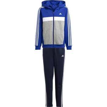 adidas Юношески анцуг Adidas Tiberio Fleece Tracksuit Juniors - Blue/Grey