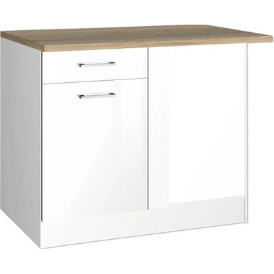 Held Möbel Mailand 110 x 60 x 85 cm bílá vysoce lesklé bílá matný – Zboží Dáma