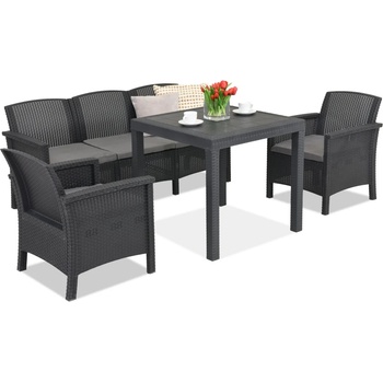 BICA Техно ратан комплект Venezia Dallas Apetito 5 антрацит Bica (BCDVEN3ANT)