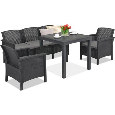 BICA Техно ратан комплект Venezia Dallas Apetito 5 антрацит Bica (BCDVEN3ANT)