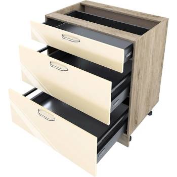 ИРИМ Долен кухненски шкаф Сити АРФ-Бежово гланц-05-55 80 см