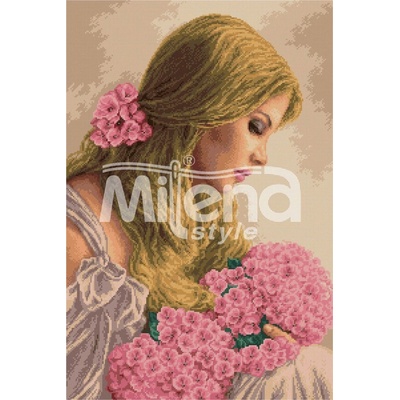 Milena Style Нежност - гоблен със схема конци dmc 1: 1