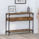 vidaXL Конзолна маса Старо дърво 100 x 29 x 75 см Инженерна дървесина (883522)