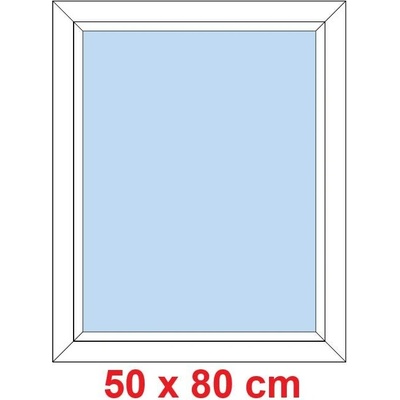Soft Plastové okno 500 x 800 mm, FIX neotevíravé, Antracit struktura/bílá