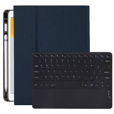 Калъф със клавиатура, тъчпад и място на Apple Pencil за iPad 10, 2" (2019-2021) / Air 3 (2019) / Pro 10, 5" - тъмносин (20710)