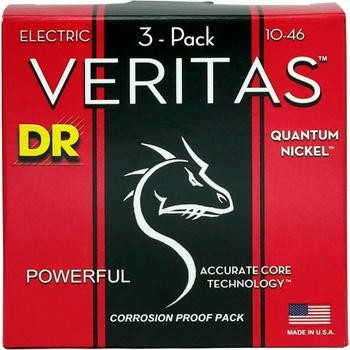 DR Strings VTE-10 Veritas 3-Pack