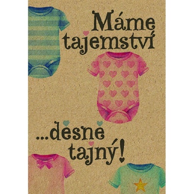 Baloušek BeBechy - přání Tajemství, A6, kraftový papír