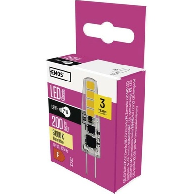 Emos LED žiarovka Classic JC 1,9W 12V G4 teplá biela