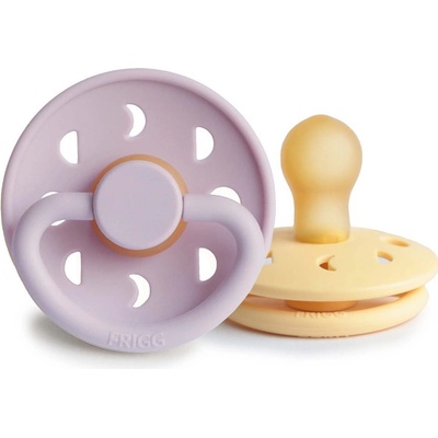 Frigg dudlíky Moon Phase Latex 2 pack Pale Daffodil/Soft Lilac