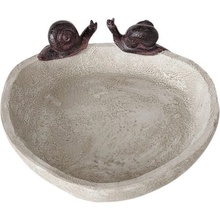 Boltze Napájadlo pre vtáky Snails 6 x 21 cm polyresín béžová