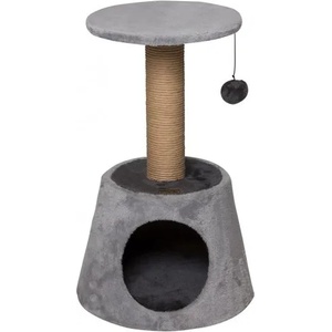 DUVO Juniper катерушка и драскалка за коте, с къщичка, 35х35х56, 5 см, Белгия - 431/442005
