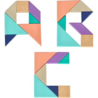 KIK Tangram dřevěné puzzle – Zbozi.Blesk.cz