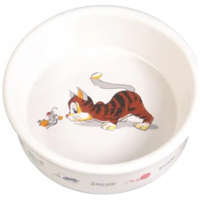 TRIXIE Ceramic Bowl - Керамична купа за храна и вода за котки, 200 мл