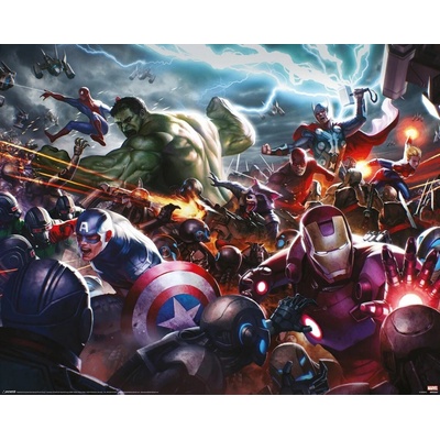 CurePink: | Plakát Marvel|Avengers|Future Fight: Superhrdinský útok (40 x 50 cm) [MPP50807]