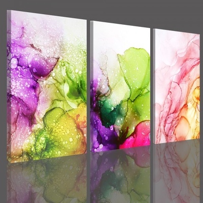 Divio Třídílný obraz na plátně colorful, vzor 41104 Velikost: 90x180 cm
