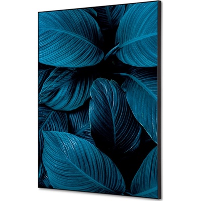 Jansen Display Textilní dekorace na zeď A2 Listy rostlin Modrá, 420 x 594 mm
