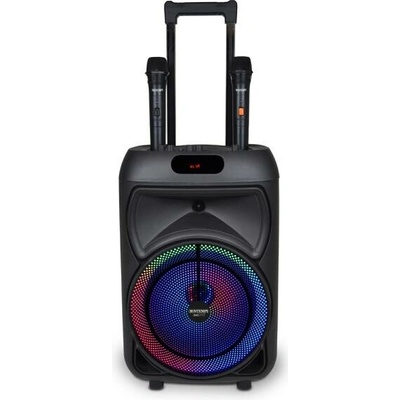 Bontempi Bezdrátový akustický kufřík na kolečkách s 2 bezdrátovými mikrofony RGB – Zbozi.Blesk.cz