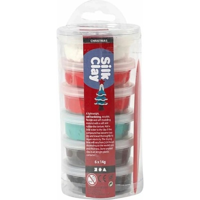 Creativ Company Modelovacia hmota Silk Clay Vianoce 6 x 14 g