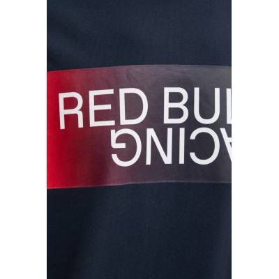 Red Bull Racing x Pepe Jeans Памучна тениска Red Bull Racing x Pepe Jeans OMBRE LOGO TEE в тъмносиньо с принт RM500019 (RM500019)