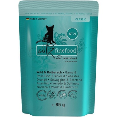 Catz Finefood No.21 zvěřina a okouník 85 g