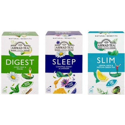 Ahmad Tea Detox & Relax Box set funkčních čajů 3 x 20 sáčků