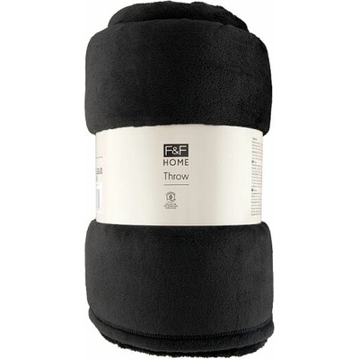 F&F Home Black Large Super Soft prikrývka 200x220
