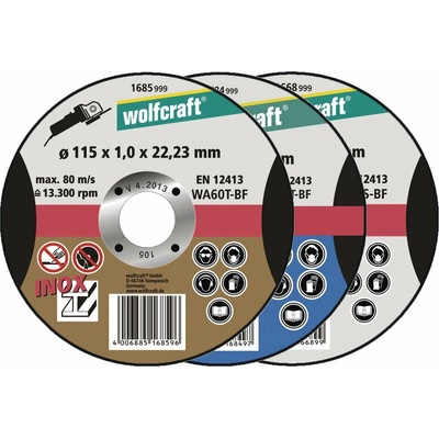 Wolfcraft Rezací kotouč 115 x 1,0 x 22,2 mm 1685999