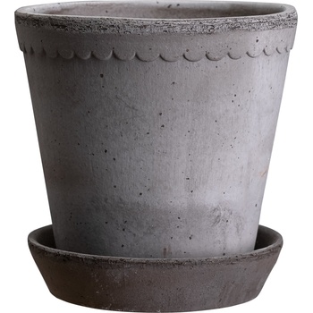 Bergs Potter Саксия Helena с поставка 8, 5 см сива (HG8.5S)