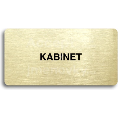 ACCEPT Piktogram KABINET - zlatá tabulka - černý tisk bez rámečku