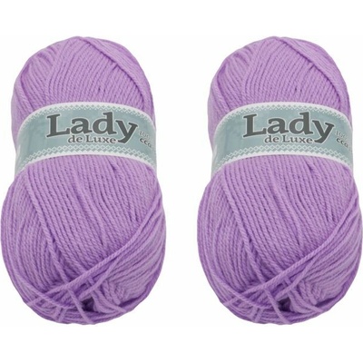 Bellatex SET 2ks Příze LADY DE LUXE 100g / 238 m Fialová