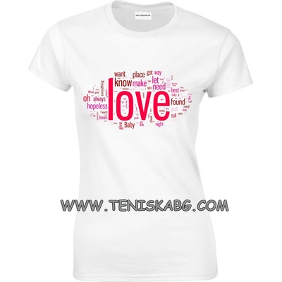 Fruit of the Loom Тениска с надпис - Love, need, make