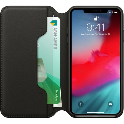 Apple Leather Folio kožené iPhone XS Max černá MRX22ZM/A
