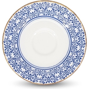 BonBistro Бяла/синя порцеланова чинийка ø 14 cm Azul - BonBistro (740432)