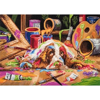 Luca-S Кучето " Пикасо" - гоблен по схема b2415