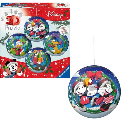 Ravensburger 3D Puzzle Vianočné ozdoby Disney 4x54ks