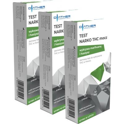 Diather Drogový test Narko THC na marihuanu a hašiš v moči 3 ks