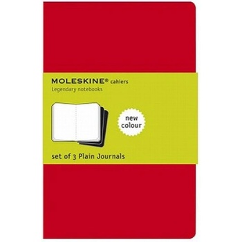 Moleskine Moleskine Plain Cahier - Red Cover (3 Set)