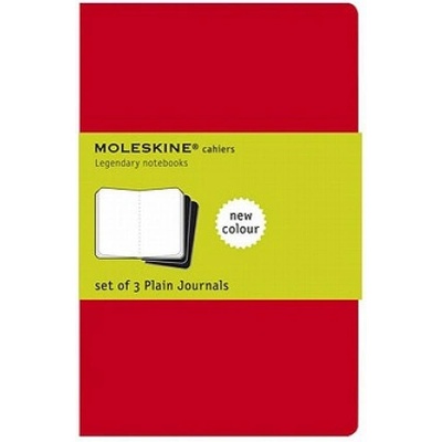 Moleskine Moleskine Plain Cahier - Red Cover (3 Set)