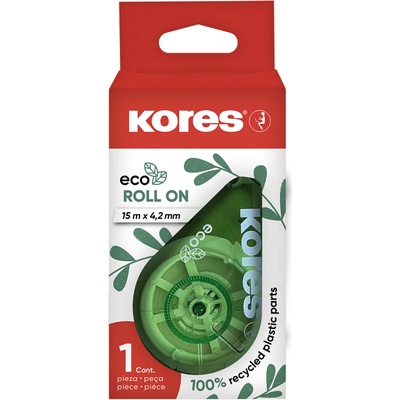 KORES Korekčný roller, 4,2 mm x 15 m, "ECO Roll On", zelená