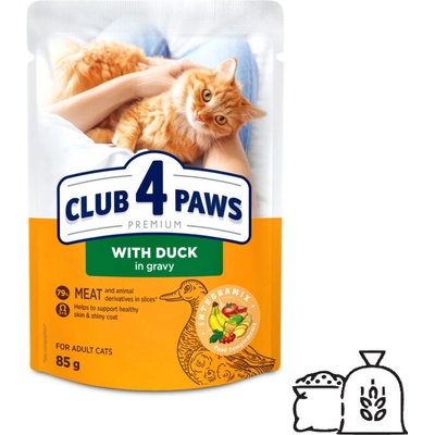 Club 4 Paws Premium S kačacím mäsom v omáčke 85 g
