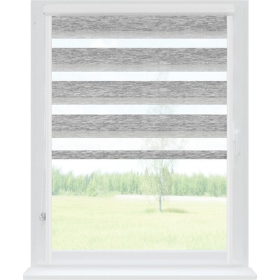 Dekodum Roleta den a noc v bílé kazetě Premium, Stříbro 71 x 150 cm