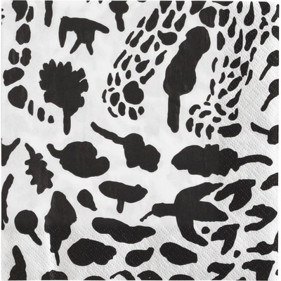 Iittala Хартиени салфетки Oiva Toikka Cheetah 33 x 33 см черно-бели (1061269)